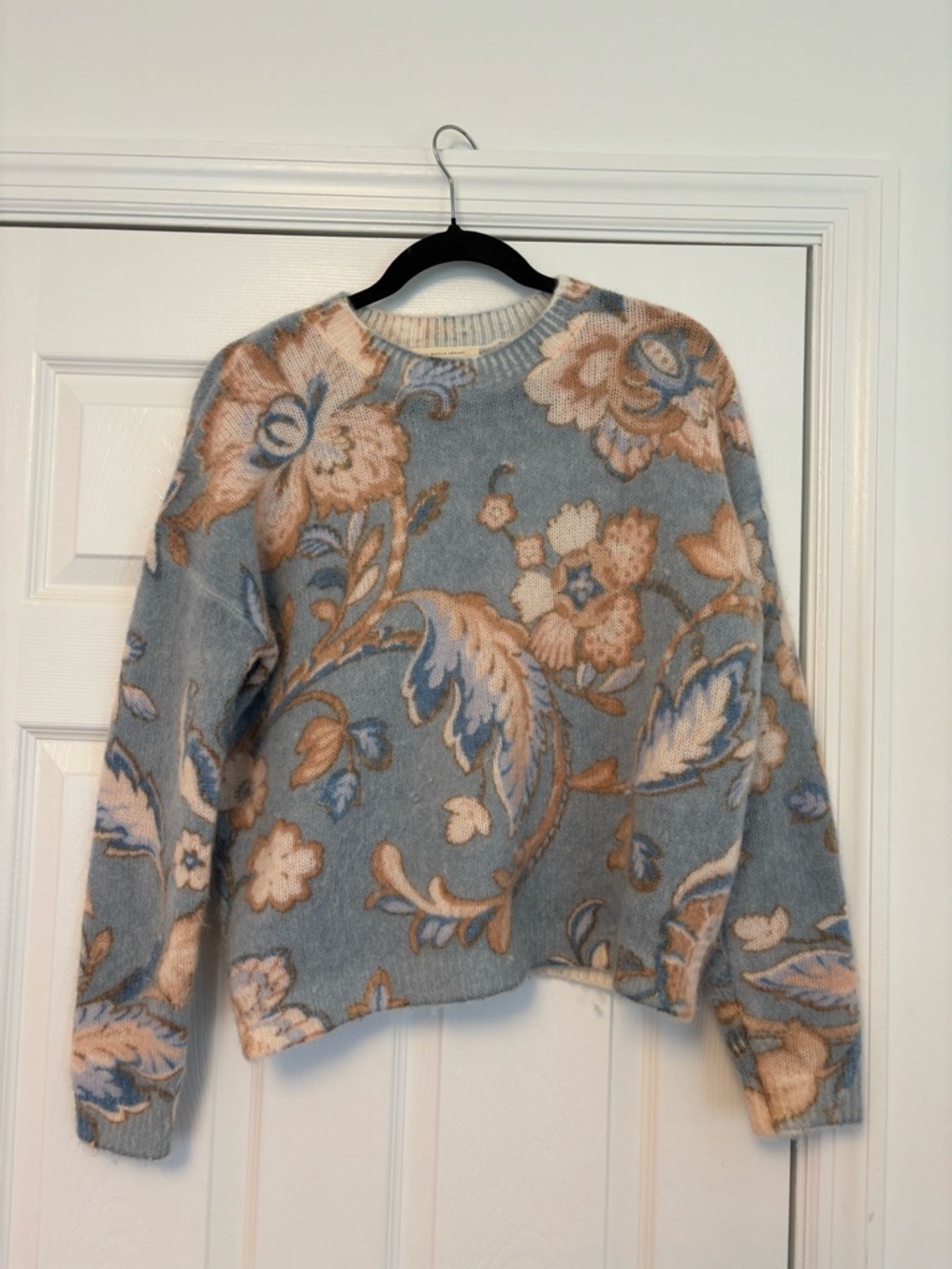 Sézane Hélène Jumper Size Small Wool Blend Knit Sweater Relaxed Fit French Chic - Picture 7 of 12